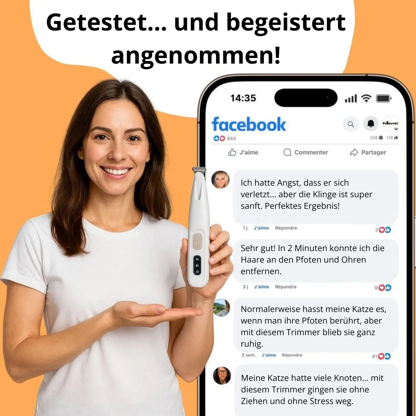 Miaucare™ – Präzisionstrimmer für Katzen